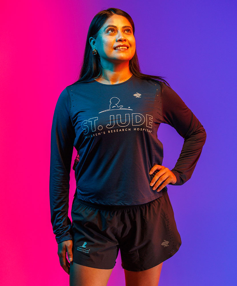 Primary image St. Jude Rabbit Race Pace Run Long Sleeve Tee - Women's